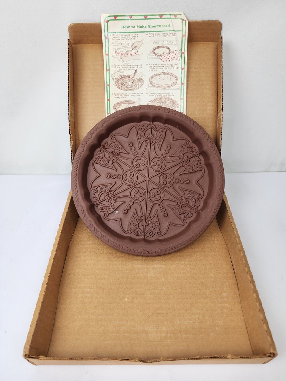 1990 Hartstone USA "The Gingerbread Mold" Man Design 10" Boy Shortbread NEW!